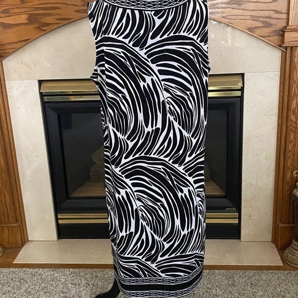 Dana Buchman Black and White Dress‎ Size: Large - Picture 4 of 8